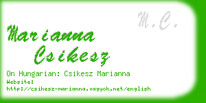marianna csikesz business card